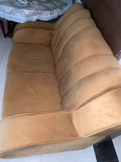 6 seater sofa set camel color