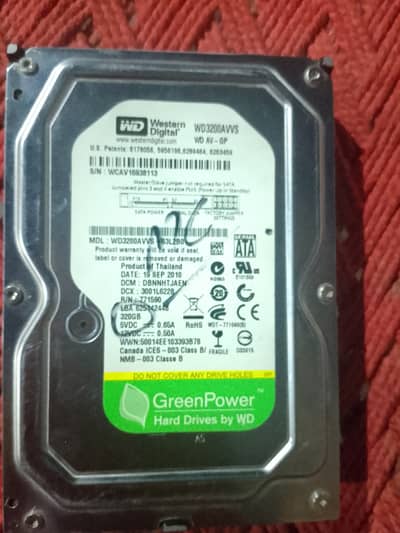 Brand new hard disk western digital 320 gb sata madeThailand for sale