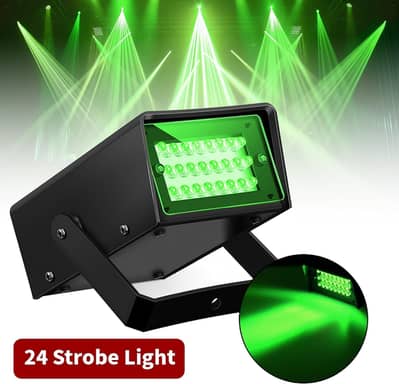 Mini LED Strobe Light Green Color 24 Super Bright LED Party Light
