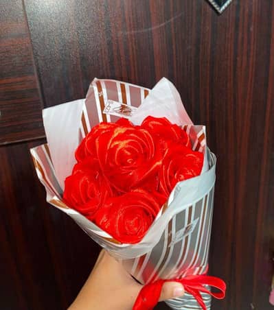 Artificial Red Flower Bouquet