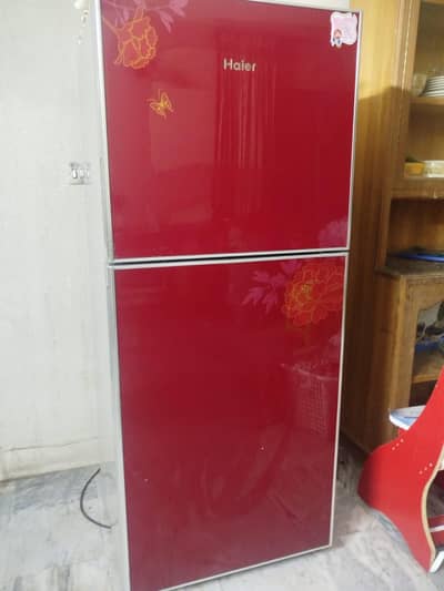 Haier 345L Double Door Refrigerator HRF-342M – Red (Wide Body)