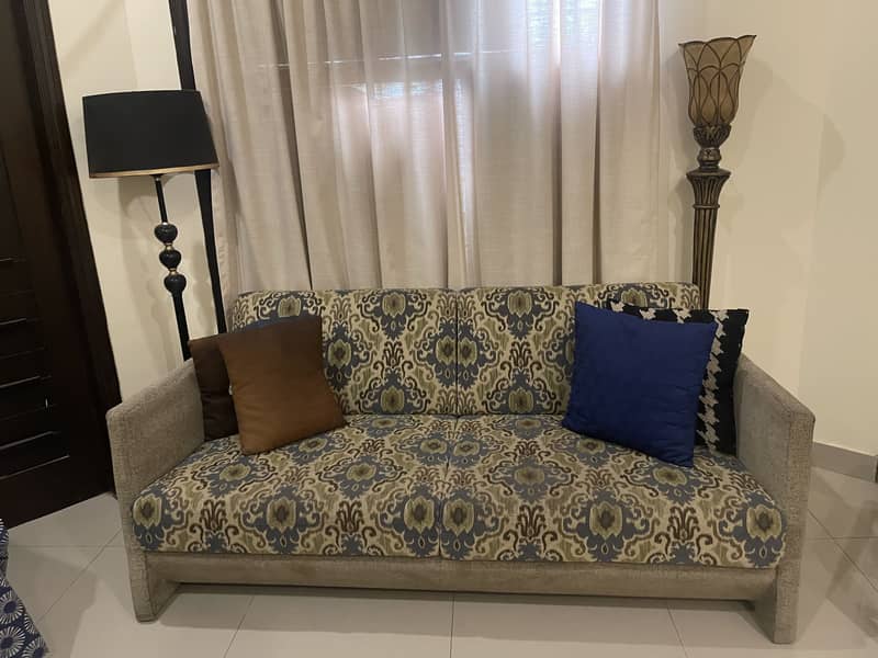 Ikat-Pattern 5-Seater Sofa Set 0