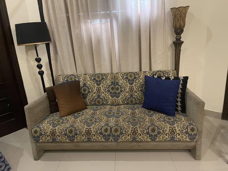 Ikat-Pattern 5-Seater Sofa Set 1