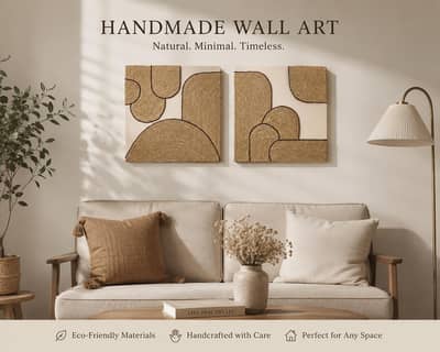 Jute Wall Art Canvas