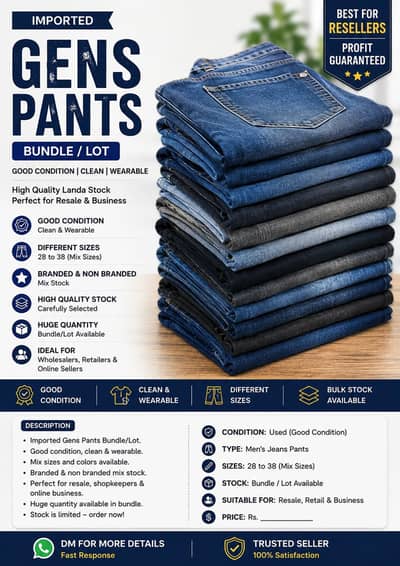 Imported Gents Jeans Pants – Bundle/Lot Available 