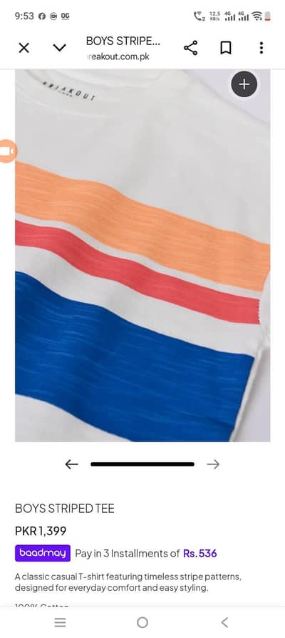 breakout shirt and qualities very good 13 to 14 size