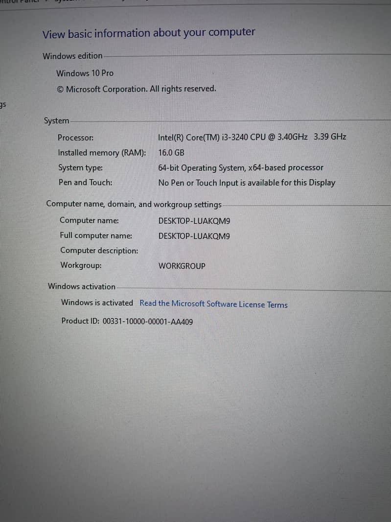 Gaming CPU Intel i3 3rd Gen - Home used 6