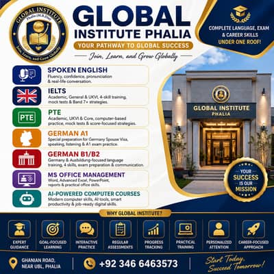 German, IELTS, PTE, English & Computer Courses – Global Institute