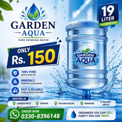 arden Aqua 19-Liter Pure Drinking Water | Rs. 150 Only