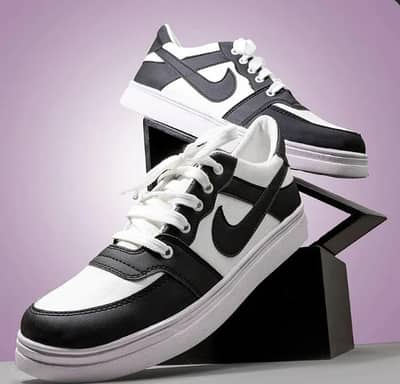 Men Black Rexine Casual Sneakers Size 39-44