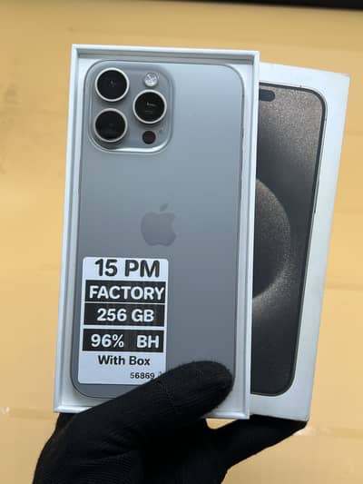 Apple iPhone 15 Pro Max 256 GB Factory unlock Non PTA 98% Battery