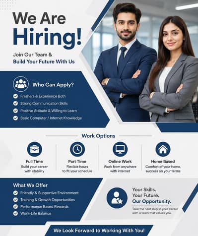 hiring staff for office and online