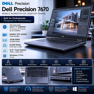 Dell precision 7670 i7-12850HX Touch screen