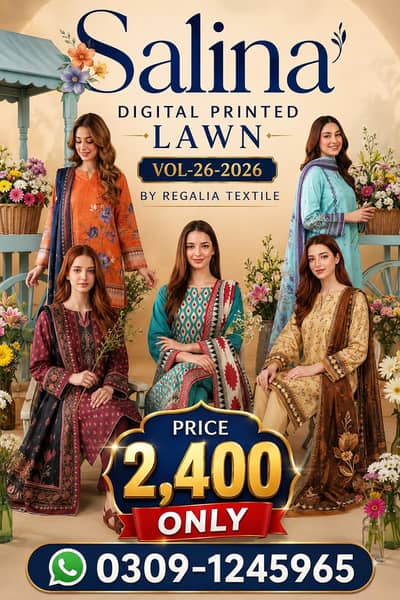 SALINA DIGITAL PRINTED LAWN VOL-26-2026 BY REGALIA TEXTILE