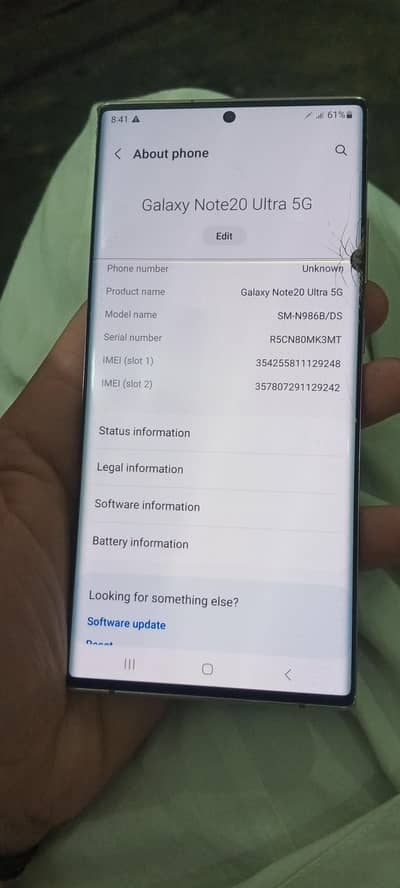 Samsung Galaxy note 20 ultra 5G 12+256 pta approved box available