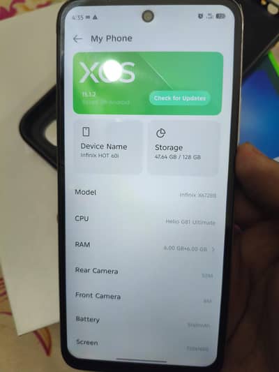 Infinix hot 60i 6+6/128 urgent sale