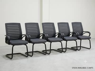 Set of 5 Mesh Office Visitor Chairs