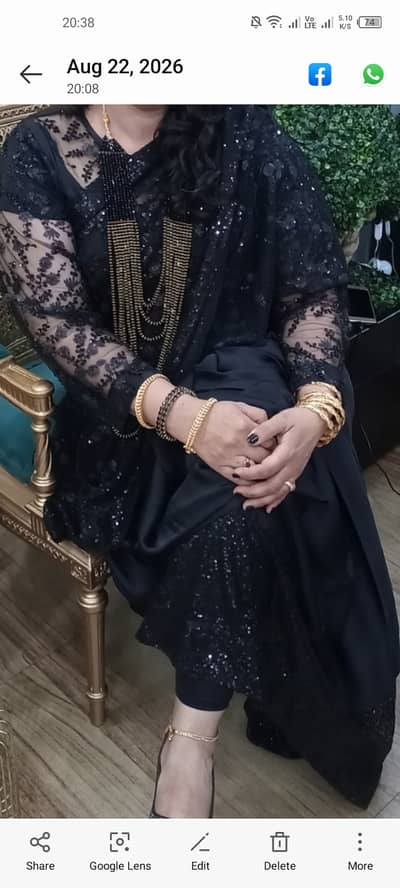 Beautiful Black Net & Silk saree
