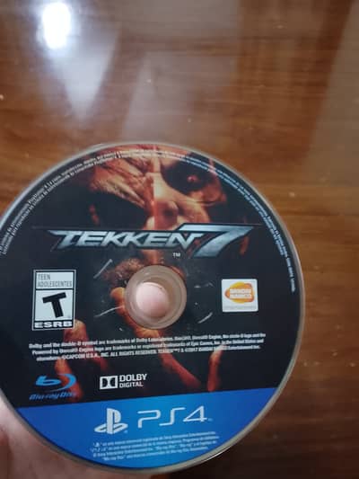 PS4 Tekken 7 disc without case