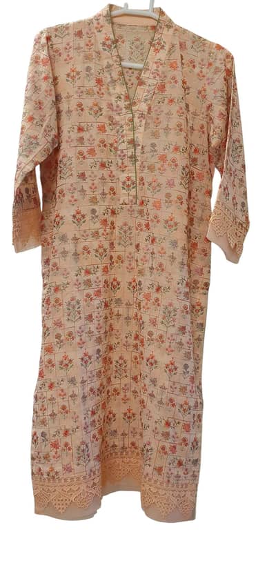 Bareeze 3piece embroided Swiss lawn stitched suit  medium size