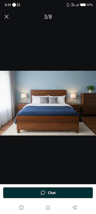 Simple and decent double bed chock kumarawala what'sap no 0312 0791309