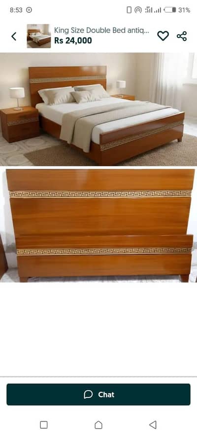 Simple and decent double bed chock kumarawala what'sap no 0312 0791309