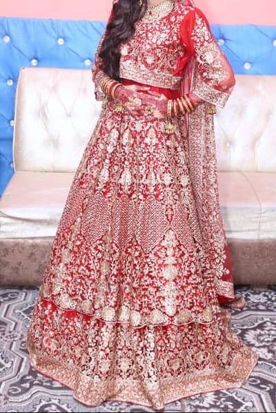 bridal lehnga heavy with dupta