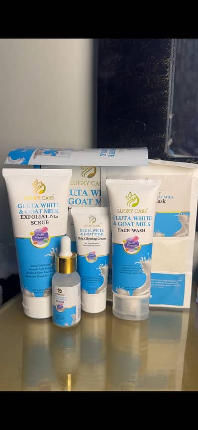 Gluta white and goat milk whitening kit