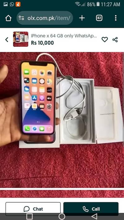 iPhone x 256 GBOnly WhatsApp number 0326/7486939