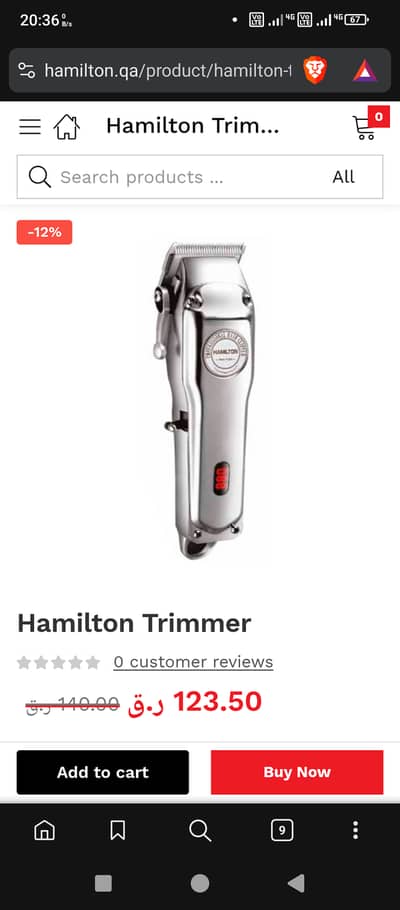 Hamilton Profesional Hair Clipper Trimmer