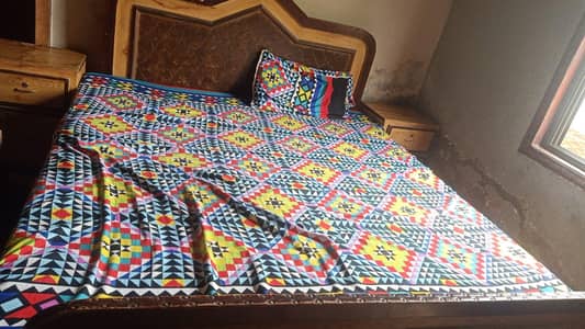Double bed sth side table for sale