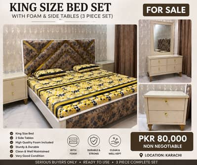 King size double Bed set