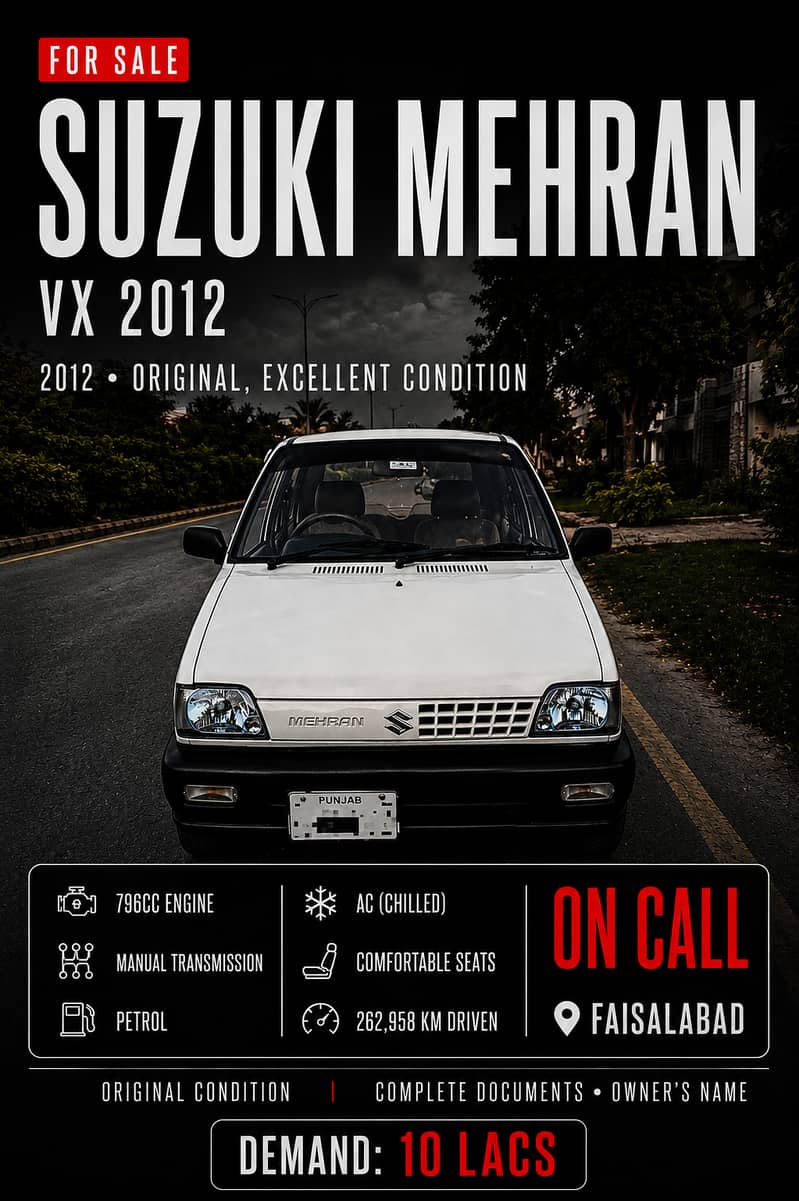 Suzuki Mehran VX 2012 0