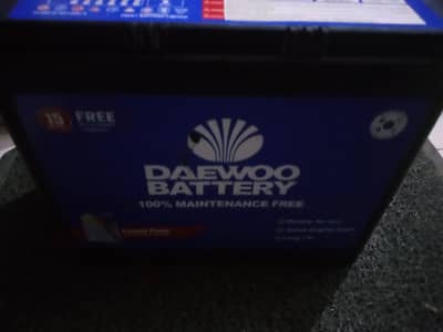 Daewoo dry battery 65 ampere new battery just few days used