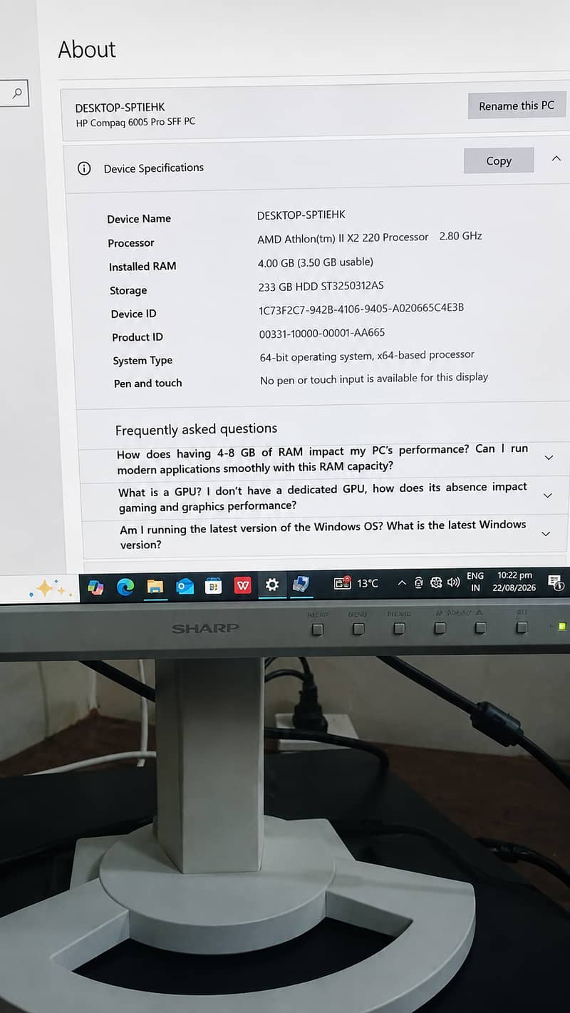 HP Desktop computer 1