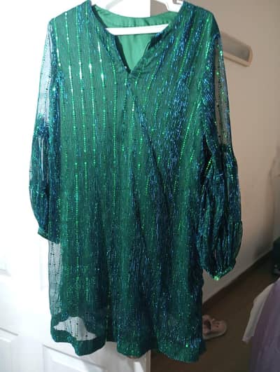 Dark parrot green colour 2 piece suit