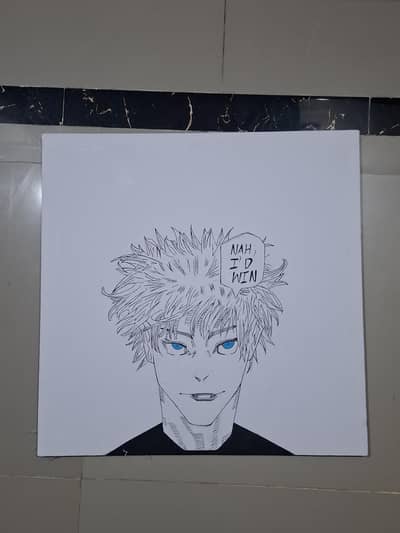 Handmade Gojo painting on 24×24 canvas