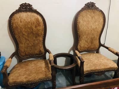 Orignal Wood Of Akhroot 2 Chairs 100& Pure Quality Branded