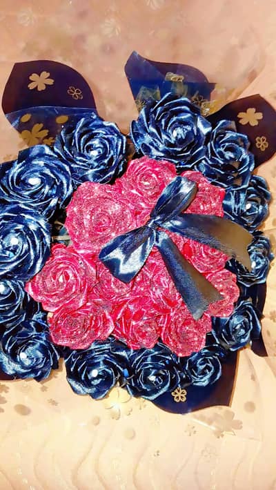 Ribbon flower bouquet