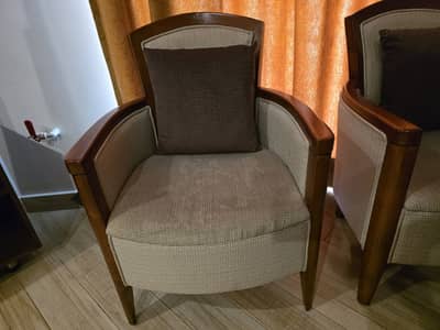 2 single chairs slightly stained