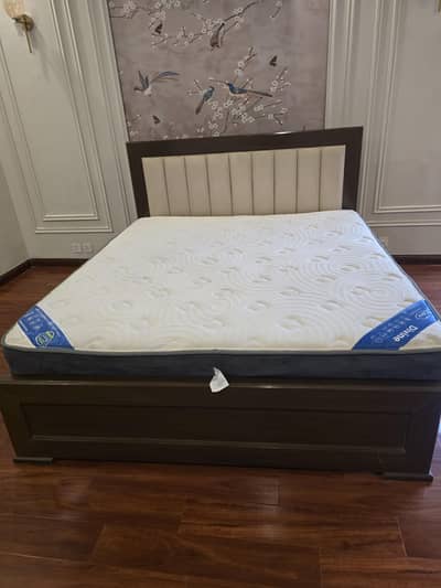 Solid wooden bed, high quality heavy build, perfect for long term use.