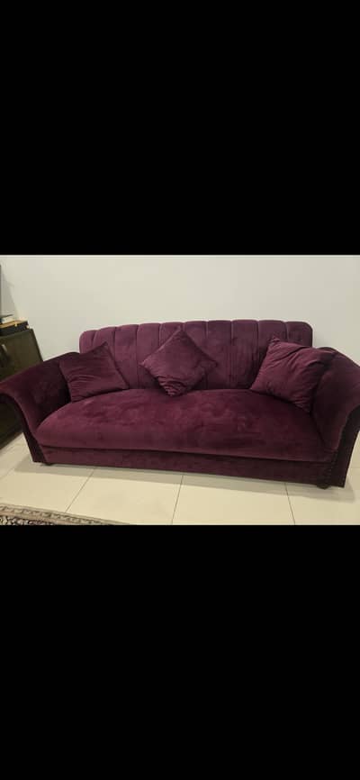 Velvet sofa, high quality wooden base perfect for lounge