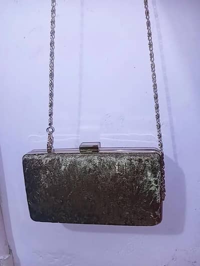Golden Velvet Bridal Clutch Bag - Party & Wedding Use0303