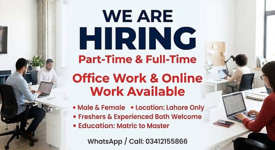 PART TIME WORK AVAILABLE FOR MALES AND FEMALES