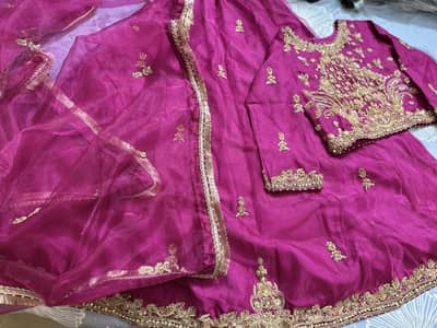 Beautiful embroided Magenta Lehenga