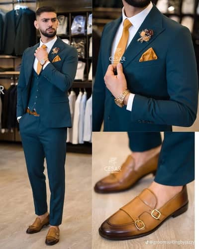 Royal Designer 3 Piece Suit / Groom Tuxedo Coat
