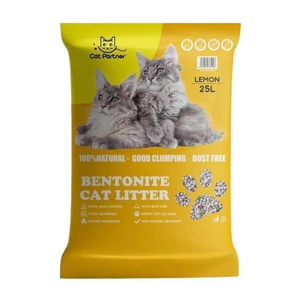Cat Partner Premium Bentonite Cat Litter, 5L – Ultra Clumping, 99.9% Dust-Free, Scented (Coffee, Lemon, Lavender, Apple)