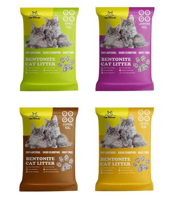 Cat Partner Premium Bentonite Cat Litter 10L – Scented, Ultra Clumping & 99.9% Dust Free (Apple, Lavender, Coffee, Lemon)