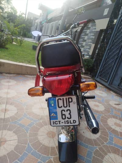 Honda CD 70 cc bike 2024 model Islamabad registration 03094456141
