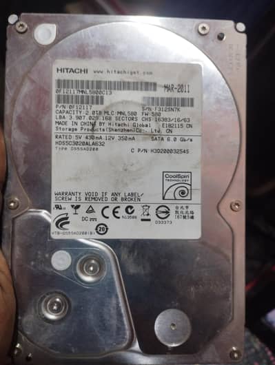 hitachi 2 tb hard available